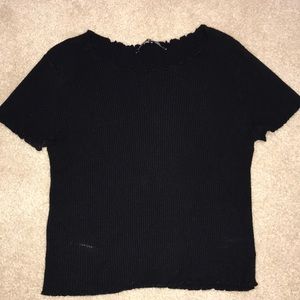 Black knitted shirt
